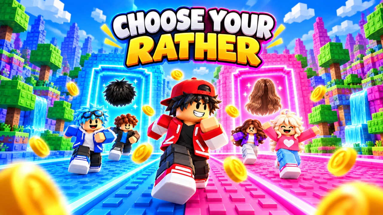 Would Your Rather: run through the blue or the pink portal
